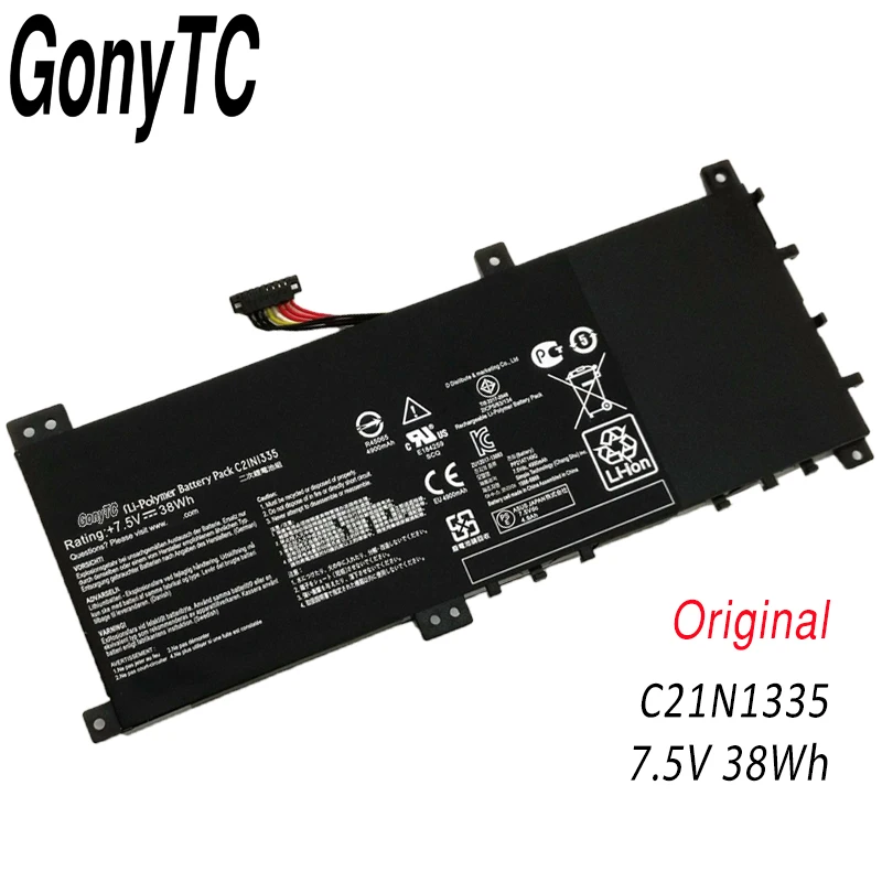 Новый оригинальный аккумулятор GONYTC C21N1335 для ноутбука ASUS VivoBook S451 S451LA S451LB S451LN серии