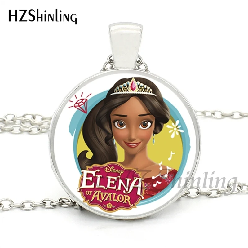 HZ1-ожерелье Elena of Avalor, художественное латам, ожерелье принцессы Елены, стеклянное круглое ожерелье s для девочек и женщин, мини-001 - Окраска металла: 6
