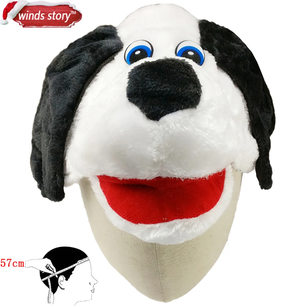 Новинка 1 шт. шапка с мультяшными животными пушистая плюшевая наушники унисекс