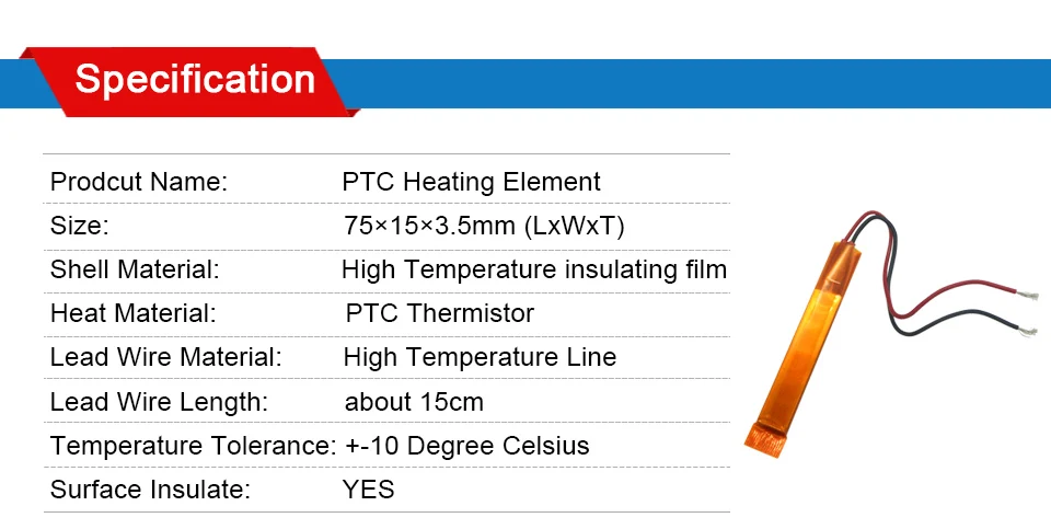 LJXH 2 шт. 75x15x3,5 мм AC24V/48 V/110 PTC пленка Нагревательный элемент 80/120/210 градусов термистор Керамика осушитель воздуха Электрический нагреватель пластины