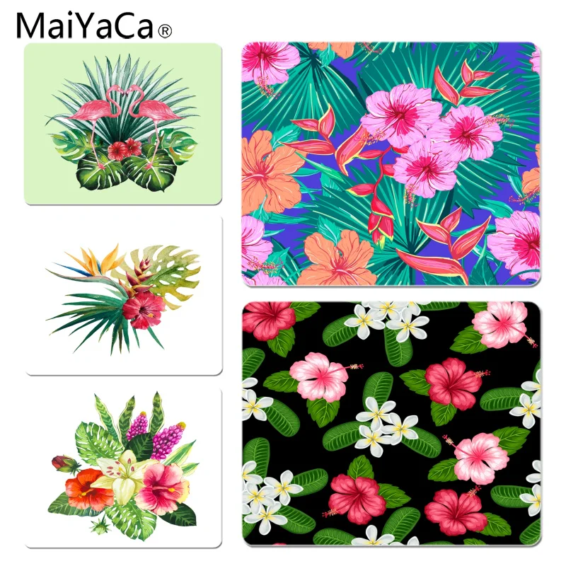 

Коврик для мыши MaiYaCa с тропическим цветочным рисунком, размер 25x29 см