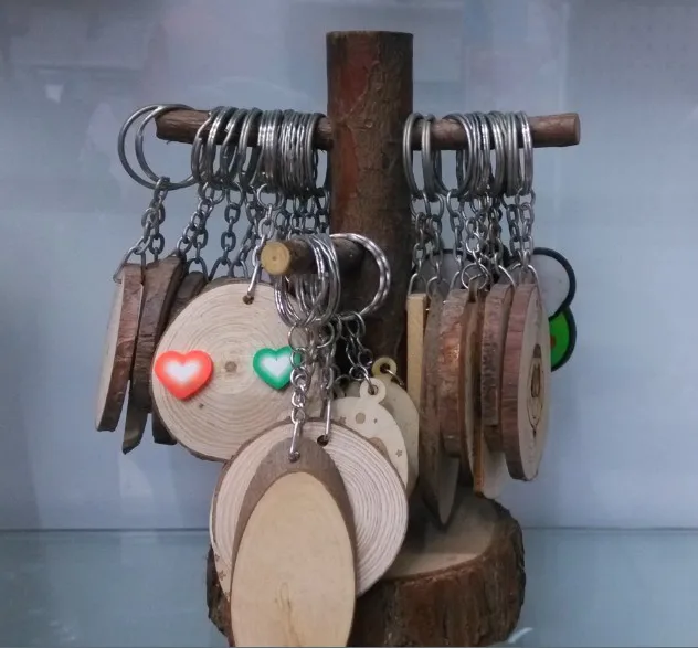 

Original Eco-wooden Key chains Could be customized creative plant branches craft as gift adversting office use /comapny logo