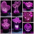 Воздушный шар I LOVE YOU Sweet Lover Heart, 3D светодиодный USB-светильник, романтичный декоративный Красочный ночник, подарок подруге, на День Матери