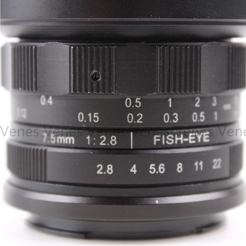 APS-C 7 5 мм F2.8 рыбий глаз широкоугольный объектив подходит для Fujifilm FX NEX Micro 4/3 EOS M + с