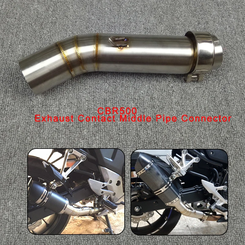 Мотоцикл Выпускной контакт средняя труба разъем для HONDA CBR500 CBR 500 CBR500R CBR500X 2012 2013