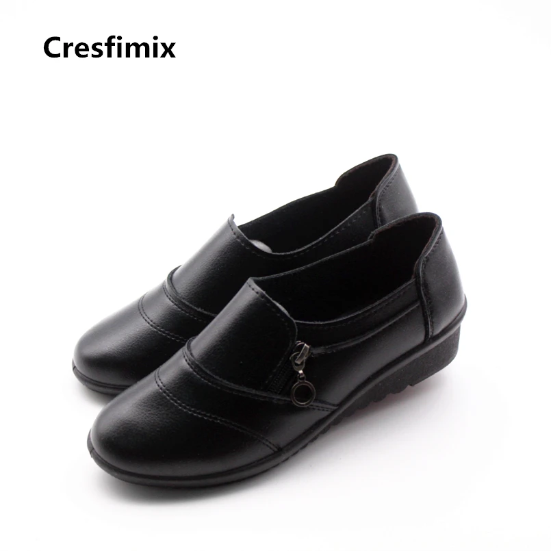 Женские туфли Cresfimix женские повседневные Мягкие с боковой молнией Симпатичные