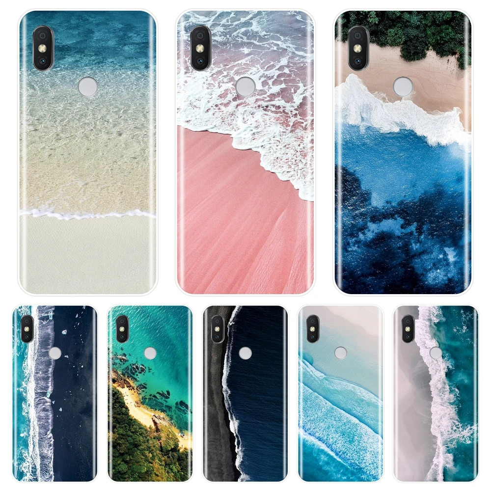 Чехол для телефона Pocophone F1 Xiaomi Redmi Note 4 4X 5 5A 6 Pro Prime Beach Sea силиконовый мягкий чехол S2