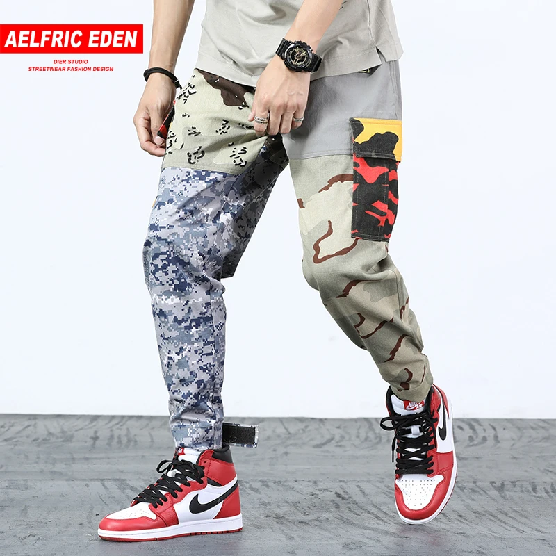 Aelfric Eden спортивные штаны в стиле хип-хоп мужские Лоскутные повседневные брюки