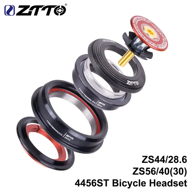 4456ST RED ZTTO 4456ST MTB внутренний шлем 44 мм 56 мм вилка коническая пробирка прямой ZS44 ZS56 велосипед беспроводной шлем для MTB - Цвет: 4456ST RED