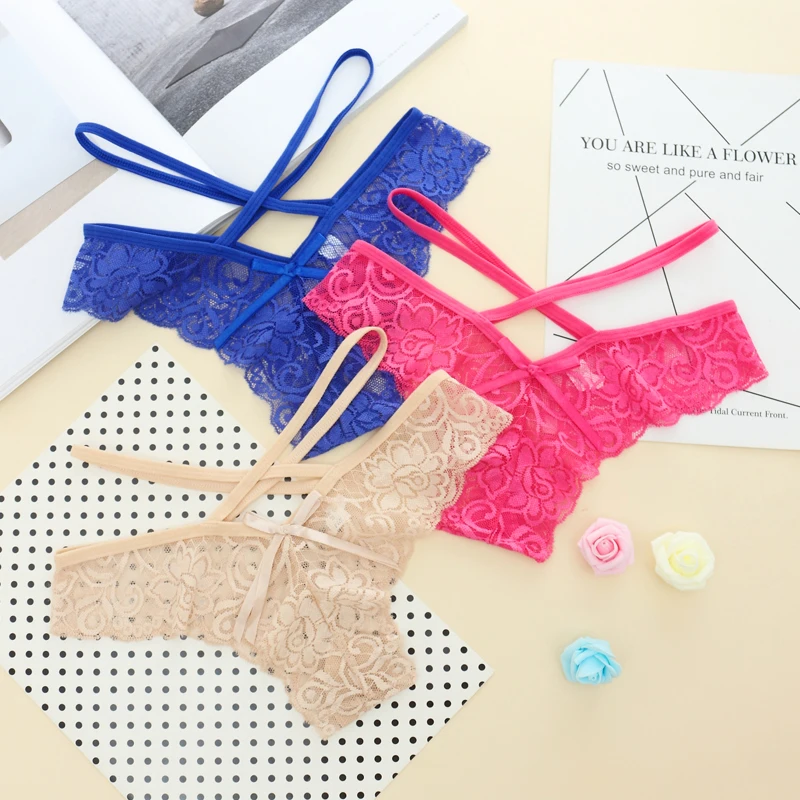 Женские стринги G Strings сексуальные открытые прозрачные кружевные