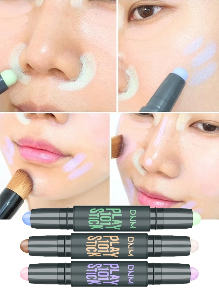 Корректор для лица-крем "Concealer Cream Face Natural", 2 в 1, двухсторонний, для контуринга лица 3D V-face, корректор тона кожи, бронзер и хайлайтер в стике.