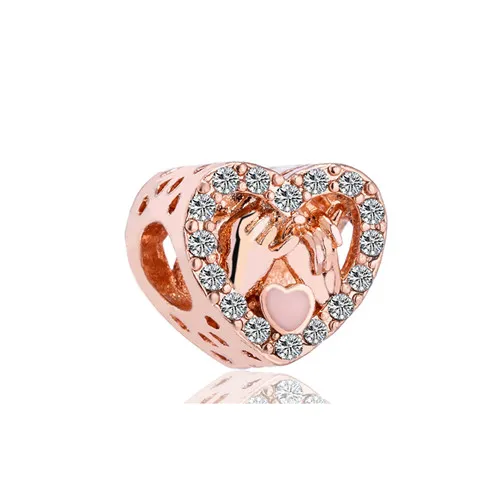 Великолепный Хрустальный полый цветок дерево Минни Маус сердце любовь амулеты