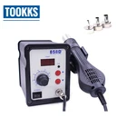 Тепловая пушка 858D + BGA, 700 Вт светодиодный светодиодная цифровая паяльная станция, для ремонта материнских плат IC, SMD, с 3 насадками