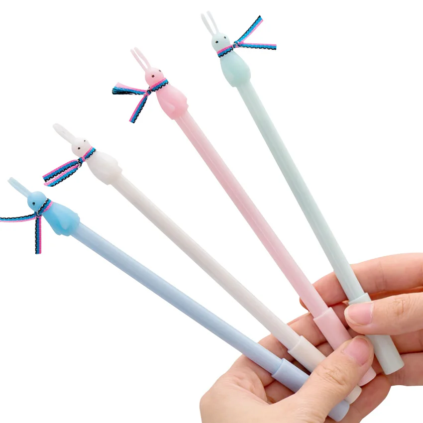 30 шт./лот милая гелевая ручка с длинным ушам и кроликом канцелярские