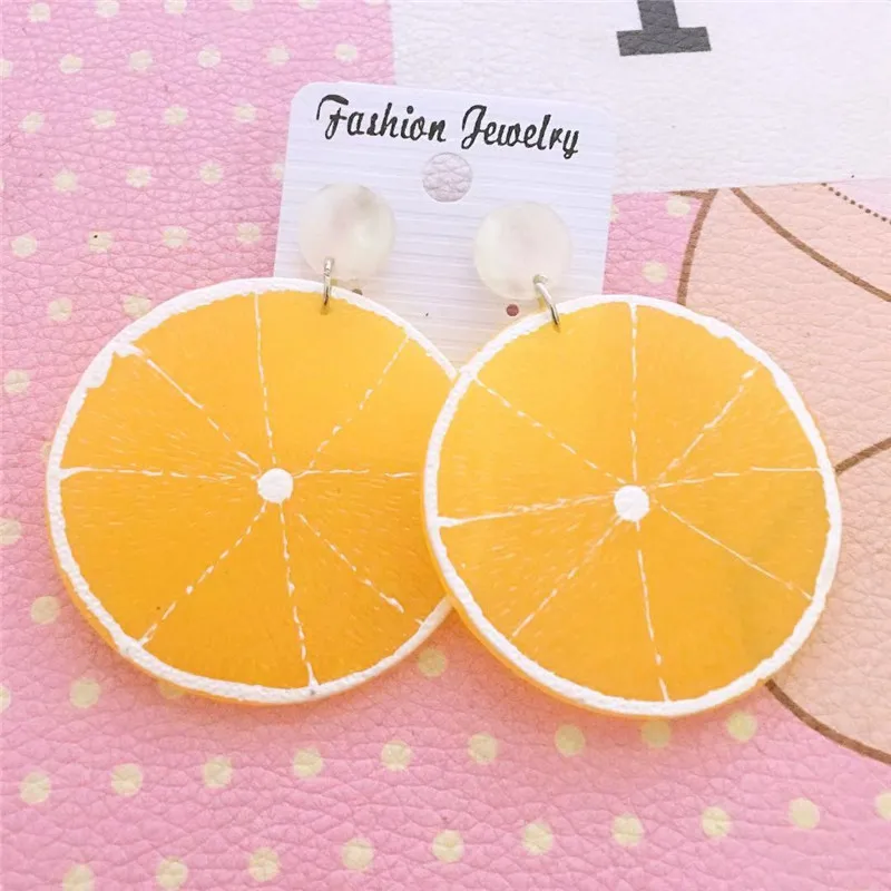 Серьги пусеты с милыми фруктами авокадо мороженого гипоаллергенные героями