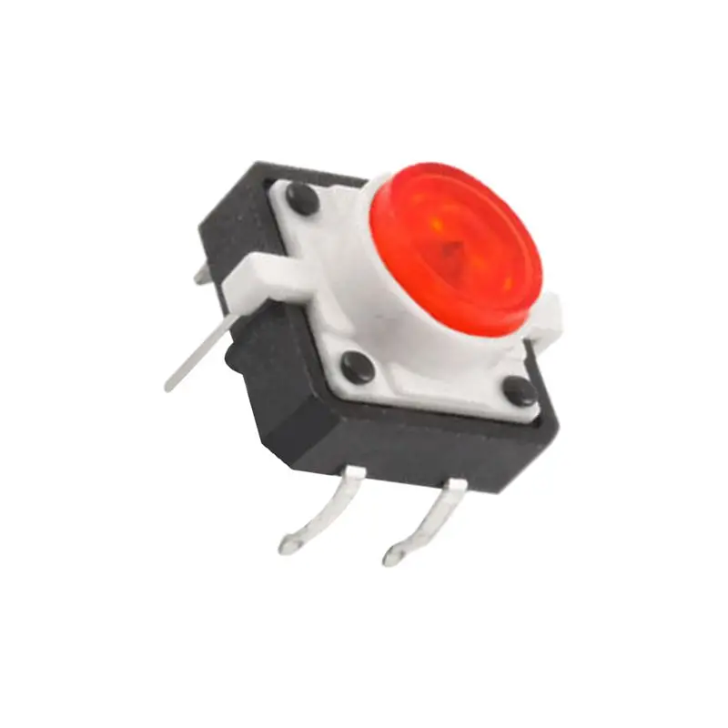 5 X Тактильные Кнопочный переключатель Мгновенный Такт LED 12X12 круглая