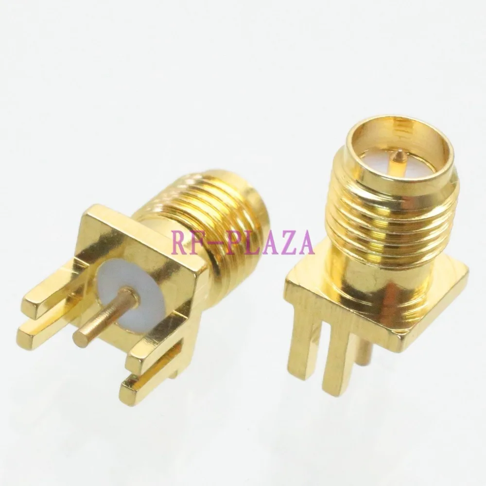 1pce коннектор RPSMA гнездовой разъем для пайки 0 8 ~ 1 мм Прямой зажим печатной платы |