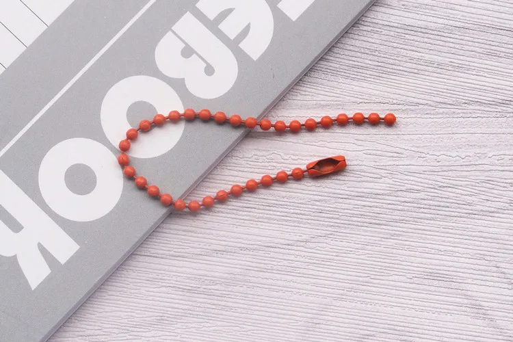 orange 30 шт./лот 2,4 мм Красочные Круглый ожерелья из бусинок 12 см Длина Dog Tag оптом цепи с разъемом для DIY Цепочки и ожерелья ювелирные изделия выводы - Цвет: orange