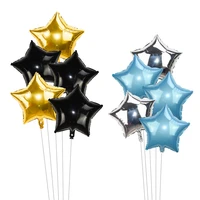5pcs 18inch gold silver foil star balloon wedding balloons decoration baby shower childrens kids birthday party balloons globos