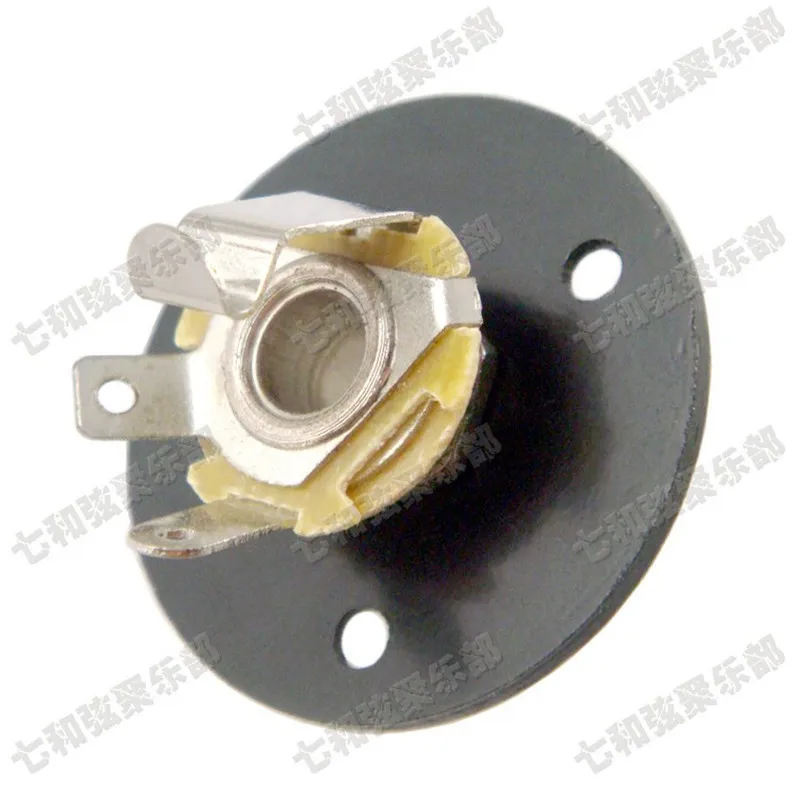 2 шт. черный круглый разъем гитарный 1/4 &quotгитарный пикап вход/выход розетка 6 35