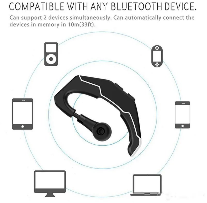 Q3 гарнитура Bluetooth 4 1 с ушным крючком беспроводные деловые наушники для водителя