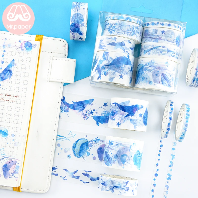 Mr Paper 8 шт./компл. 24 дизайна DIY скрапбукинга планировщик декоративные ленты Васи