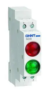 Светодиодный индикатор CHINT ND9 красный зеленый 230 В модульный переключатель на DIN