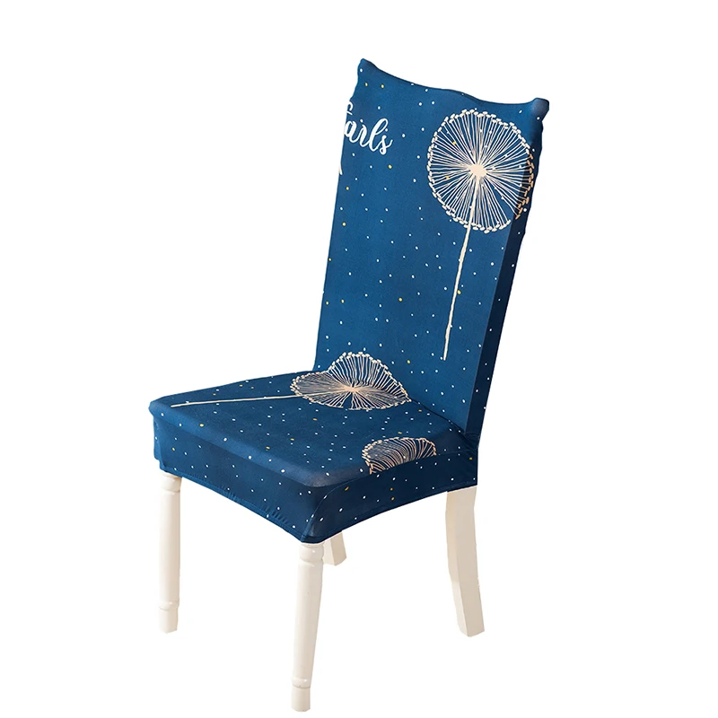 Nordic Removable Dining Chair Cover Floral Plants Printing Stretch Spandex Protector Seat Office Kitchen Elastic Slipcover | Дом и сад