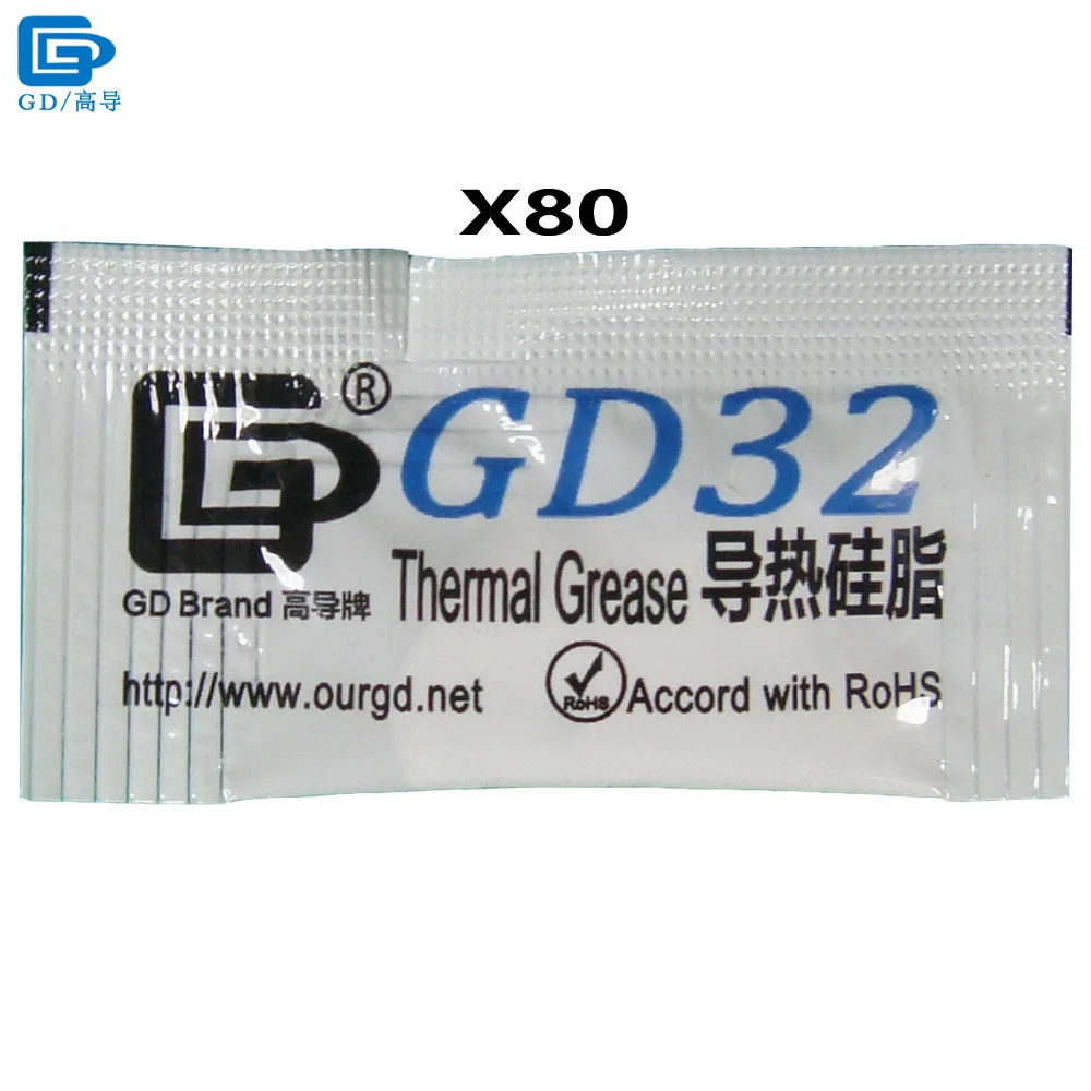 GD32 Теплопроводящая паста смазка Кремниевая компаунд 80 шт. белая сетка Вес 0 5 г для