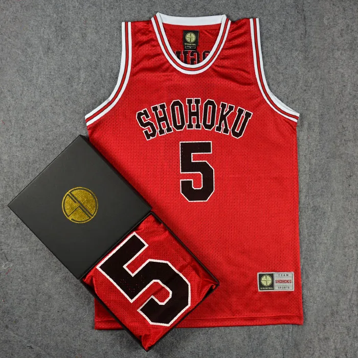 Школьный Топ для игры в баскетбол Slam Dunk Shohoku No.5 Kogure Kiminobu|Костюмы аниме| |