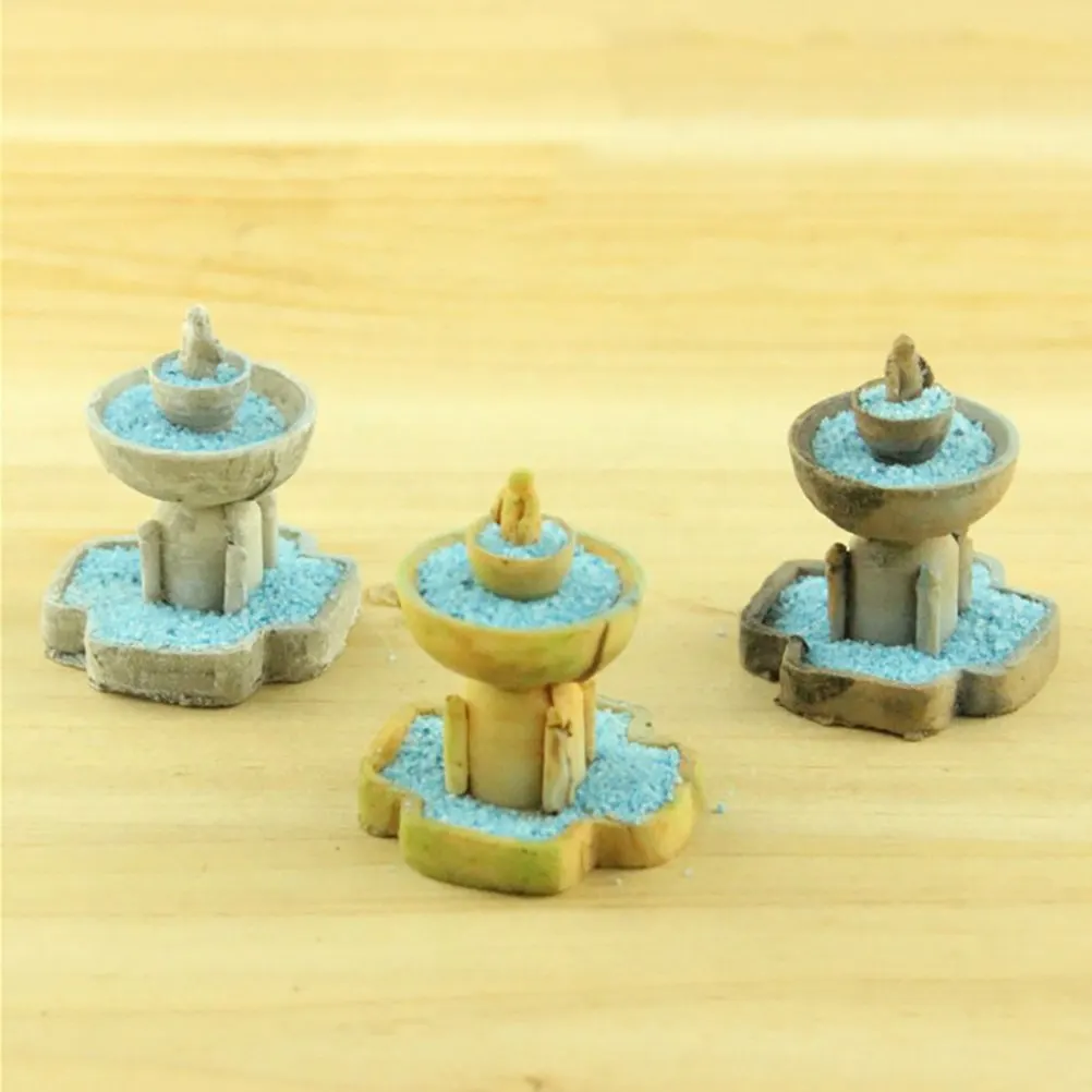 DIY искусственный фонтан миниатюрный Сказочный Сад украшения дома мини ремесло