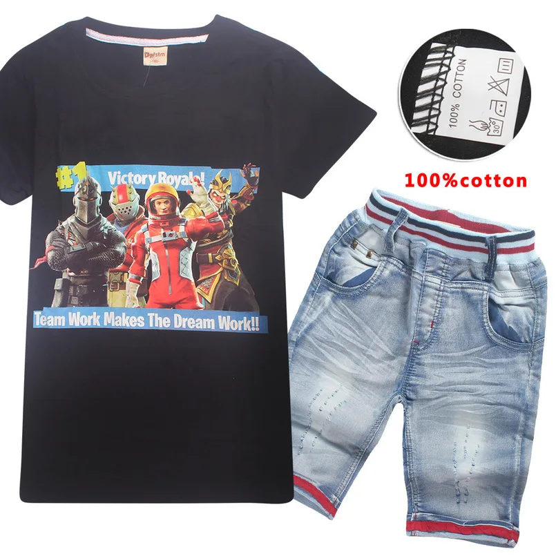Children T-Shirt Fashion Fortnite Children's Clothing T-shirt Pattern Roupas Infantis Menino Set | Детская одежда и обувь