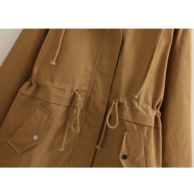 

2020 New Female Windbreaker Coats High Quality Large Size 4XL Long Hooded Outerwear Loose Spring Autumn Trench Coat Women Tops