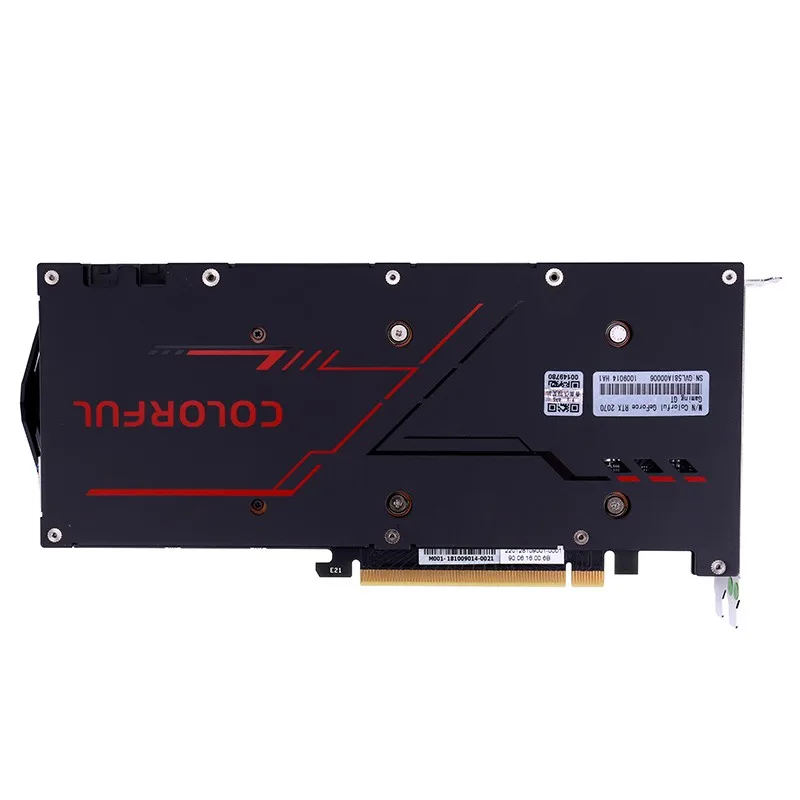 Цветная игровая видеокарта GeForce RTX 2070 GT 8GB GDDR6 TU106 с чипом 2304 CUDA 1620Mhz Boost Clock 256bit