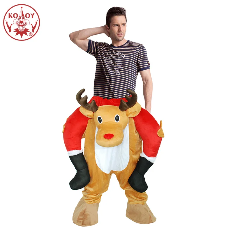 

Funny Deer Costume Ride On Me Animal Pants Carry Back Fancy Up Party Costumes Halloween Christmas Festival Clothes