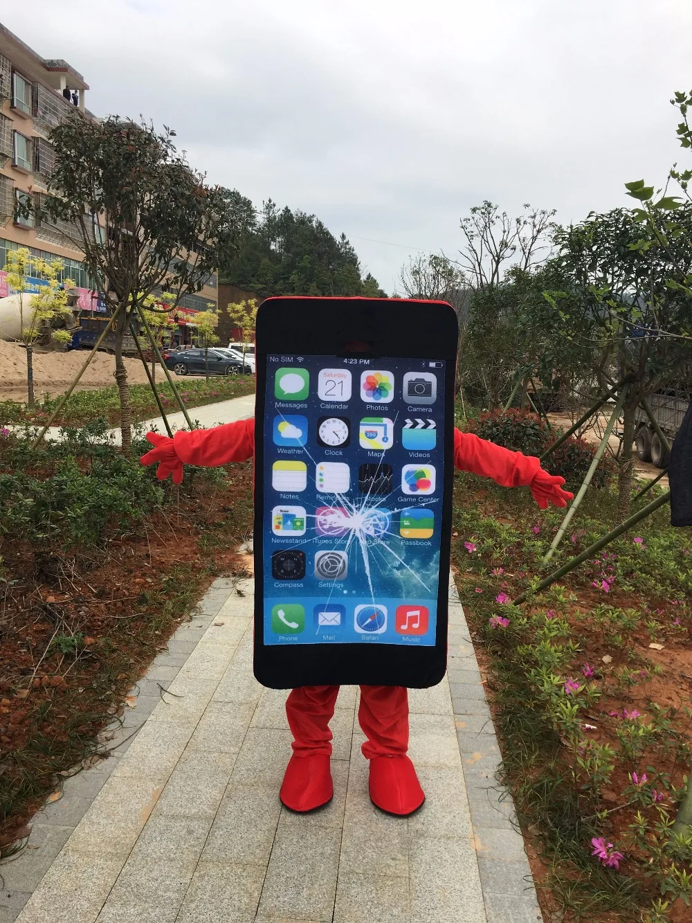 Новинка 100% реальная фотосъемка костюм талисман для сотового телефона размер