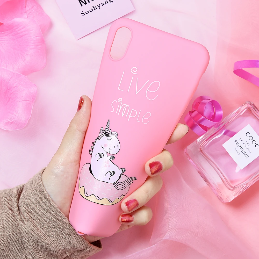 TOMKAS Unicorn Animal Phone Case For iPhone 7 8 Cases X XS MAX Back Cover Silicone Coque 6 S 6S |