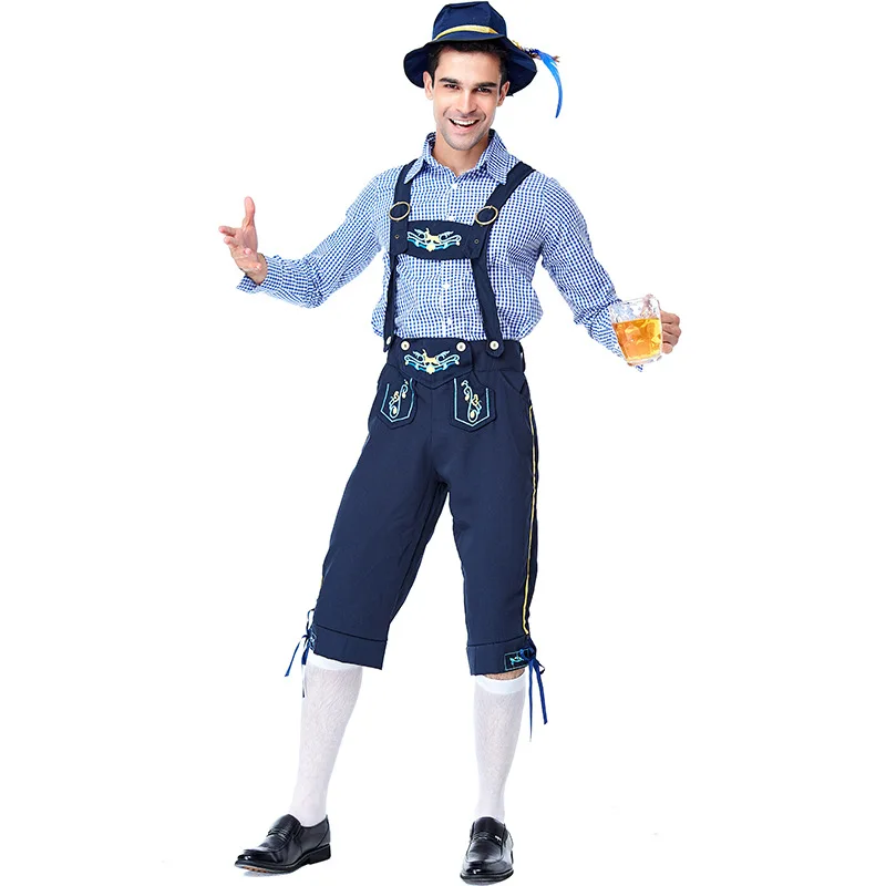 

Adult Man Deluxe Oktoberfest Lederhosen Outfit Bavaria Party Beer Waiter Costume