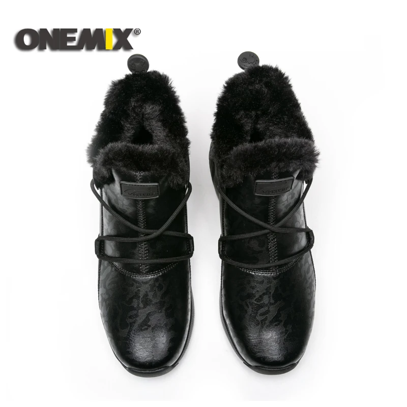 Мужские зимние кроссовки ONEMIX удобные мужские ботинки женские теплые шерстяные