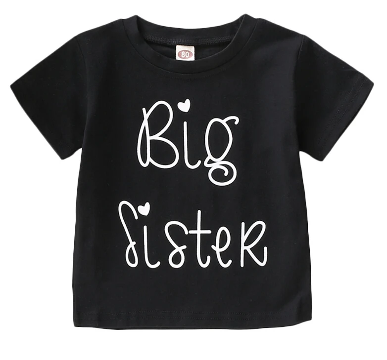 Big Sister 12M Одинаковые комплекты для семьи футболка и Боди для сестры и брата - Цвет: Big Sister 12M