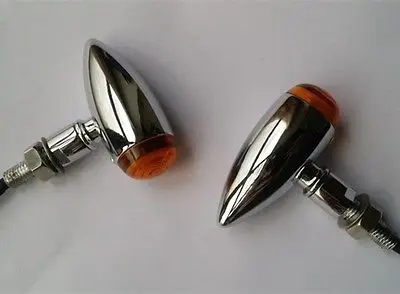 

Chrome BULLET TURN SIGNAL for Shadow VTX VT Gold Wing GL V-Star V-Max Vulcan VN