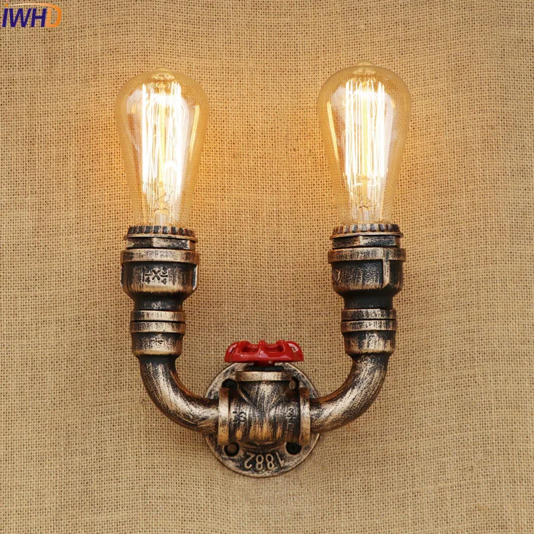 IWHD Эдисон Ретро винтажные Настенные светильники антикварные водопроводные Лофт