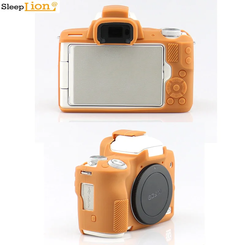 Мягкий силиконовый чехол Sleeplion для камеры, защитный чехол для Canon M50, беззеркальная система, резиновый чехол для камеры - Цвет: Coffee