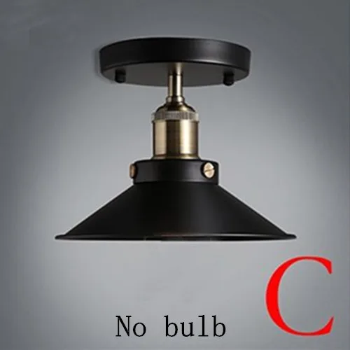 Винтажные потолочные светильники Lustre Luminaria светодиодный потолочный светильник Лофт железная клетка светильники Abajur Домашнее освещение Plafonnier для гостиной - Цвет корпуса: C style No bulb