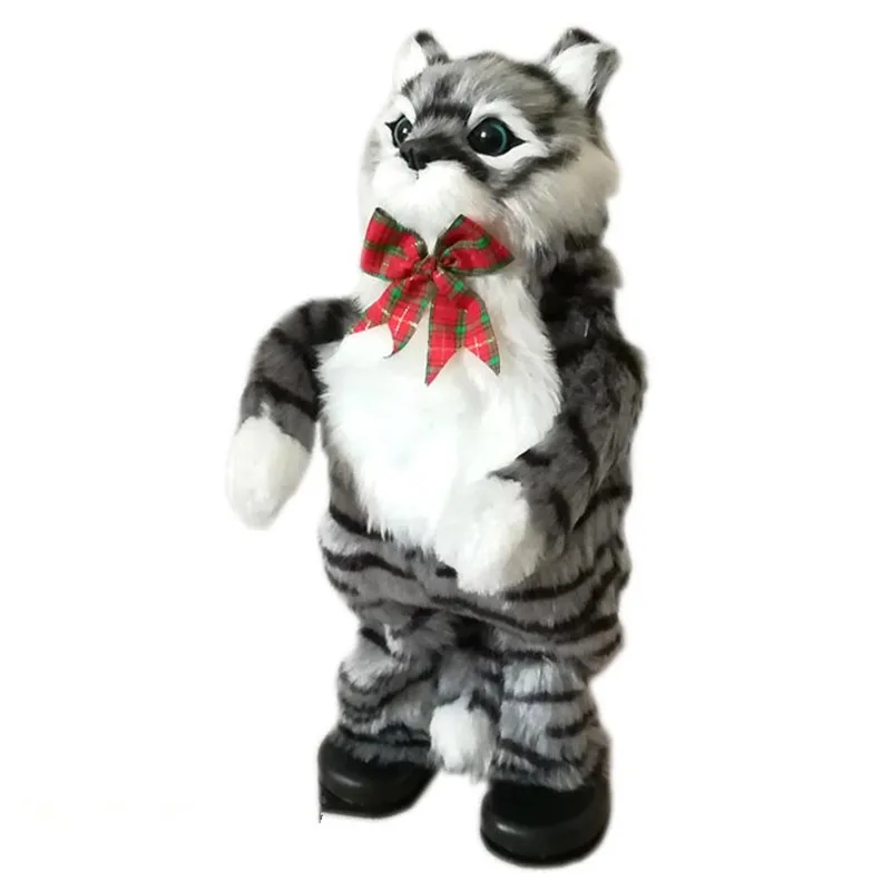 30 см Новогодние и рождественские игрушки для детей подарок электронная кошка