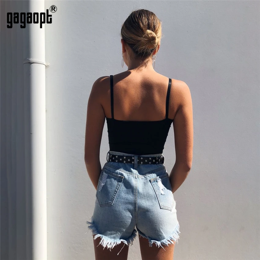 Gagaopt, новинка, боди без рукавов, женское, тонкое, сексуальное боди с цепочками, черный, боди, комбинезон, летние комбинезоны, уличная одежда