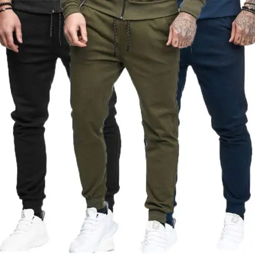 Для мужчин Slim Fit Брюки Костюм Топы регулярные бегунов спортивные тренировочные
