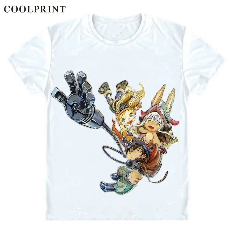 Футболка Coolprint Nanachi в виде кролика сделанная бездне Meido in Abisu мужская повседневная