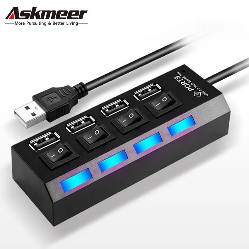 4 Порты и разъёмы Micro usb хаб 2 0 USB высокоскоростной разветвитель 480 Мбит/с