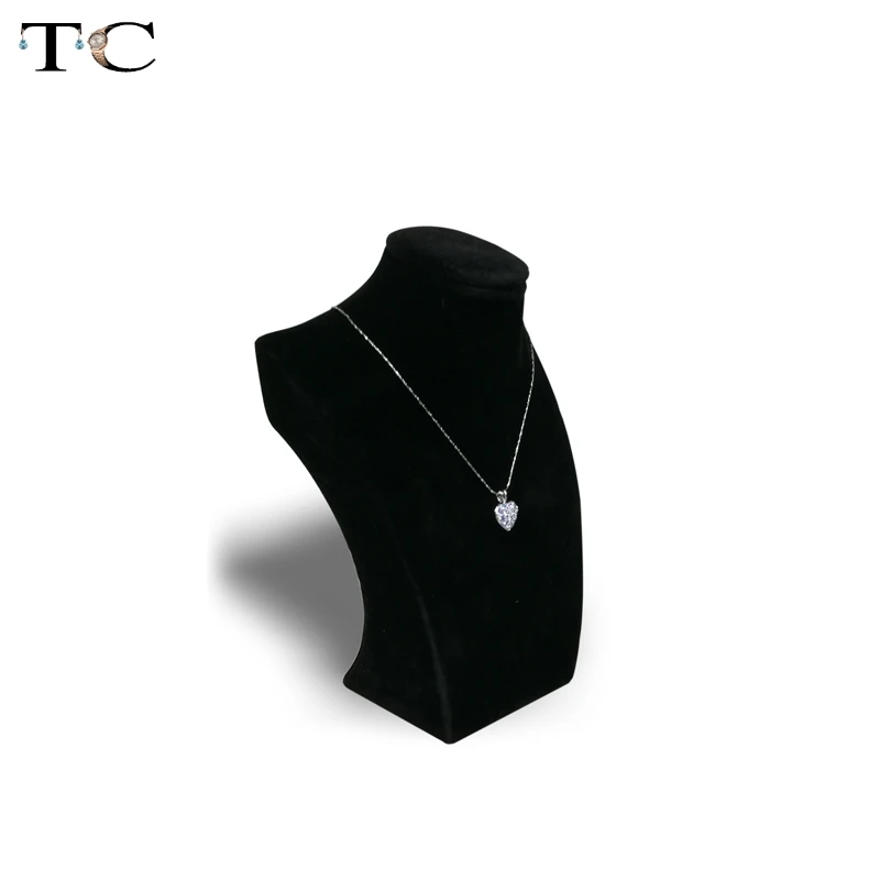 Бесплатная доставка черный бархат ожерелье кулон дисплей держатель ювелирных